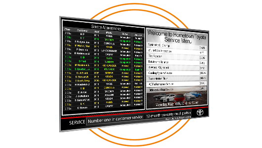 Service Status Boards for Car Dealers